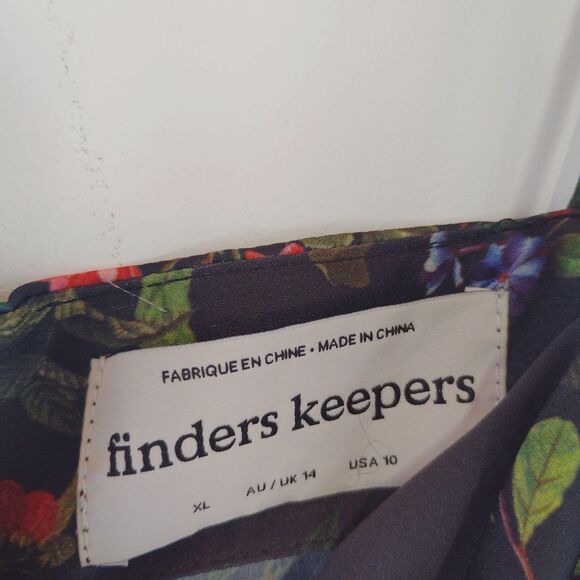 Finders Keepers Midi Dress Open Floral Strappy Back Keyhole Size 10 M - Picture 6 of 9